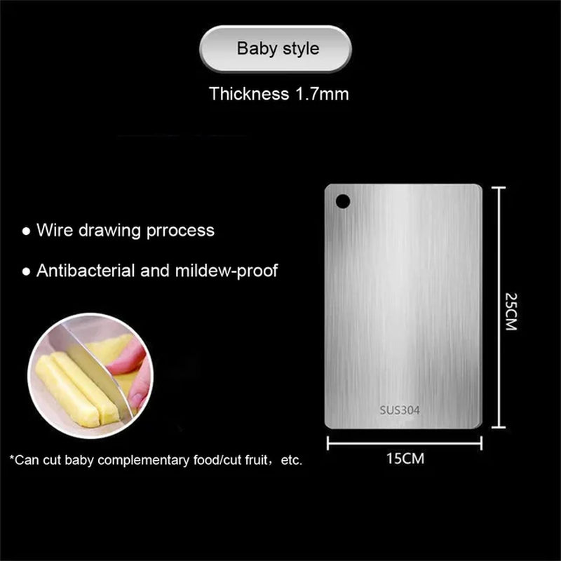 316 Stainless Steel Panel and Chopping Board – Thickened Double-Sided Cutting Board and Dough Kneading Board