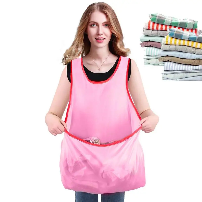 All-in-One Apron: Perfect for Drying Clothes & Gardening! Waterproof, Pocket-Ready, and Portable for Every Task!