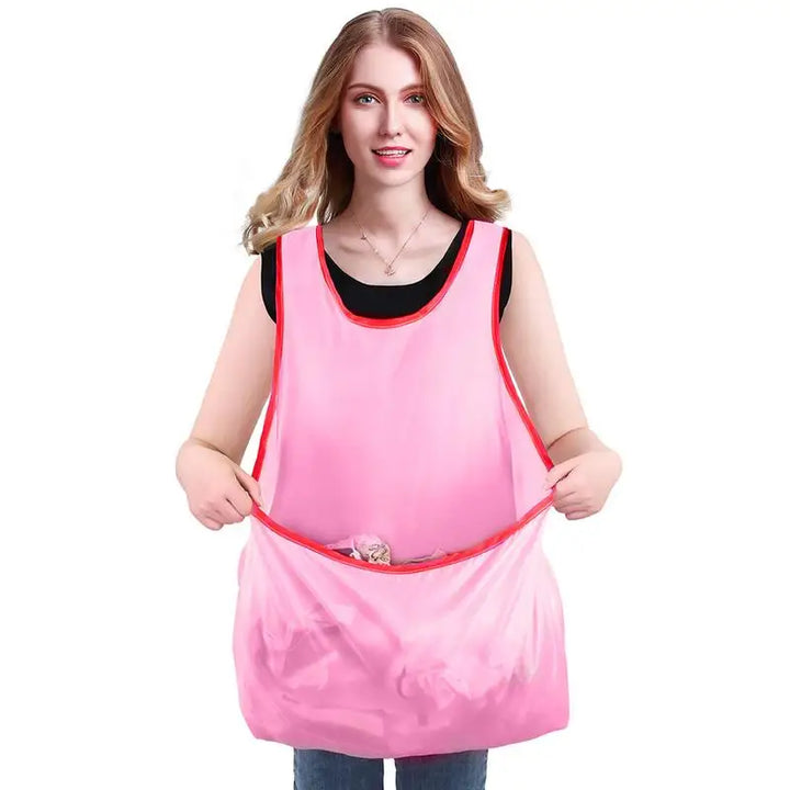 All-in-One Apron: Perfect for Drying Clothes & Gardening! Waterproof, Pocket-Ready, and Portable for Every Task!