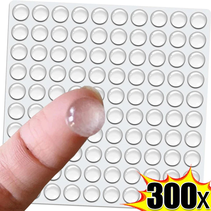 300/100 Pcs Self-Adhesive Clear Rubber Door Stops – Silicone Bumpers, Cabinet Buffers, Furniture Dots, and Protective Pads