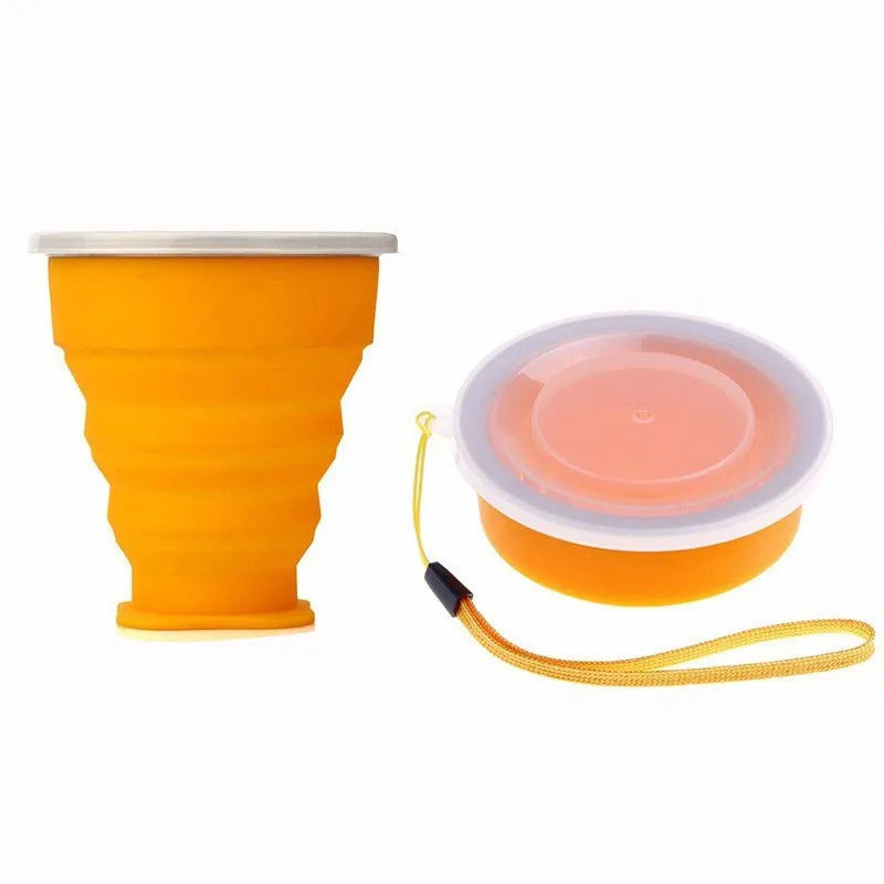 Folding Silicone Cups – BPA-Free, Food-Grade, Retractable, Portable, Colored Travel Water Cup for Coffee and Outdoor Use