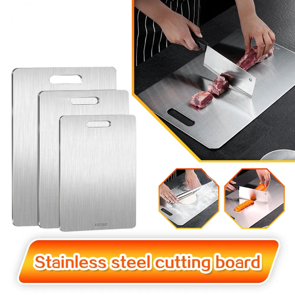 316 Stainless Steel Panel and Chopping Board – Thickened Double-Sided Cutting Board and Dough Kneading Board