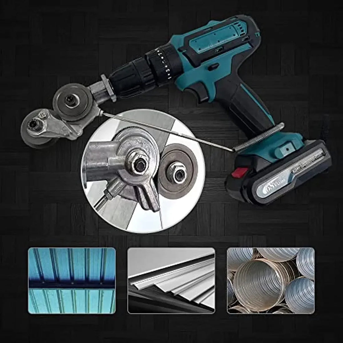 Electric Drill Cutter Attachment – Metal Double-Headed Sheet Cutting Tool for Cutting Plates and Punching Copper