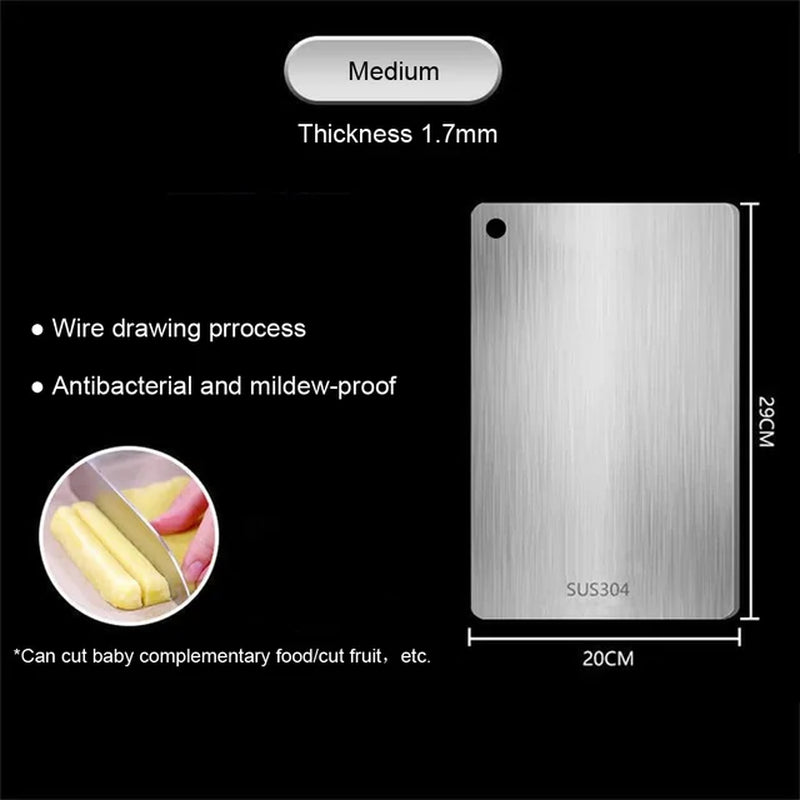 316 Stainless Steel Panel and Chopping Board – Thickened Double-Sided Cutting Board and Dough Kneading Board