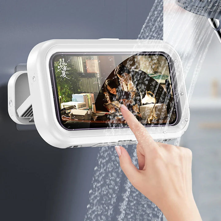 New Rotating Waterproof Bathroom Phone Wall Mount Holder – Adjustable Shower Phone Case for Wall, Bathroom, and Toilet