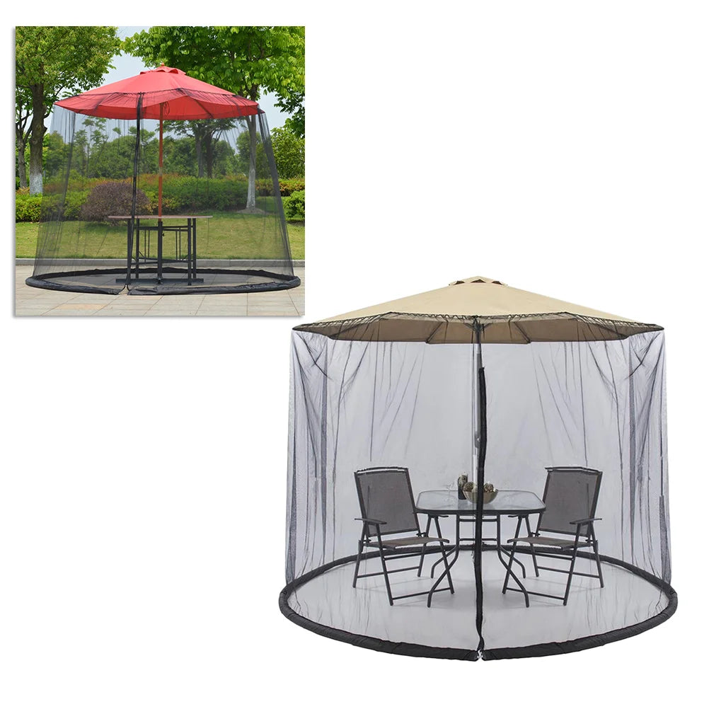 300 x 230 cm Mosquito Net Garden Umbrella – Free Installation with Netting